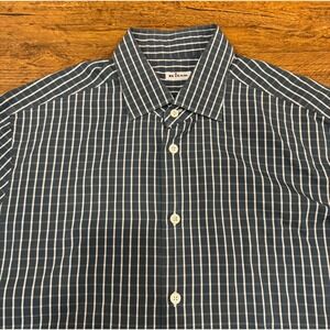 Kiton Green Designer Italy Cotton Plaid Button Up Casual Dress Shirt Men's 43 17